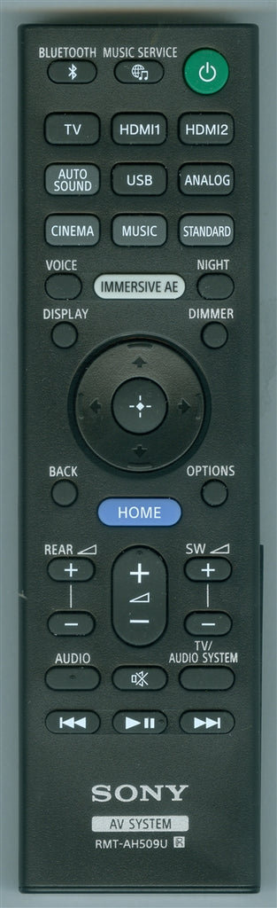 Sony Soundbar Remote Control - 1-009-357-11 — Sony Parts